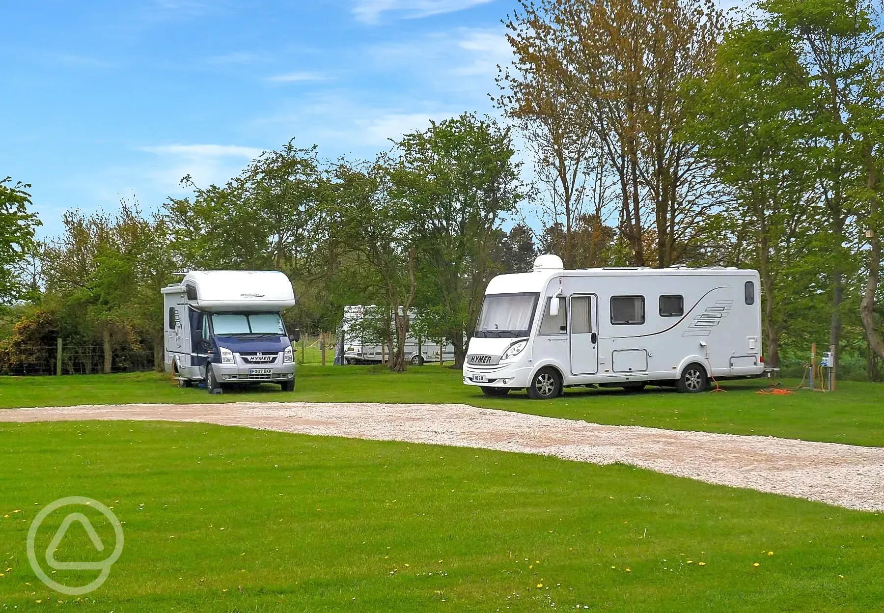 Non electric grass tent pitches