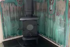 Evelyn shepherds hut wood Burning stove