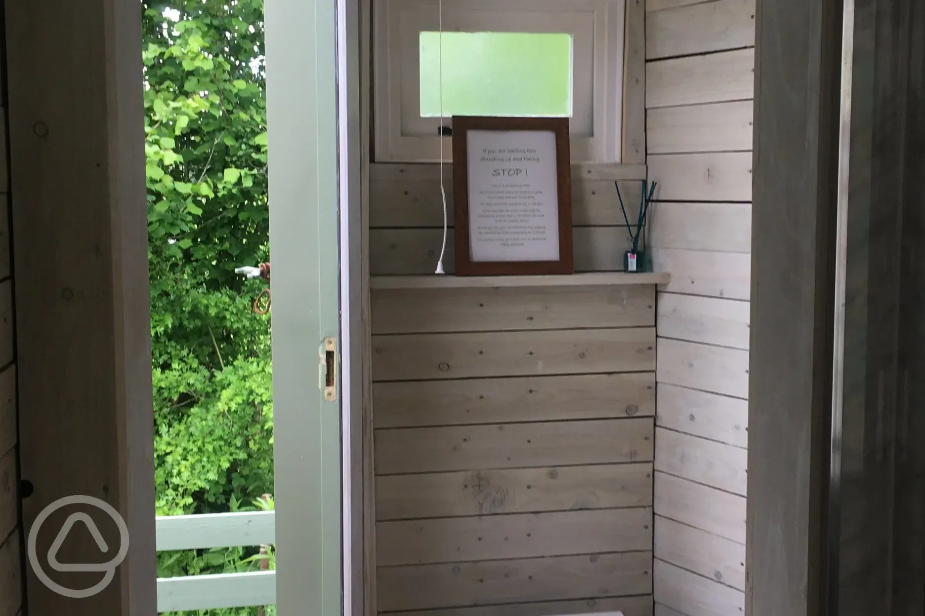 Evelyn shepherd's hut toilet