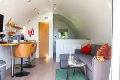 Little lodge glamping pod interior