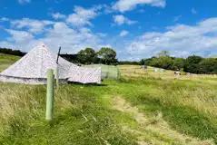 Non electric grass tent pitches