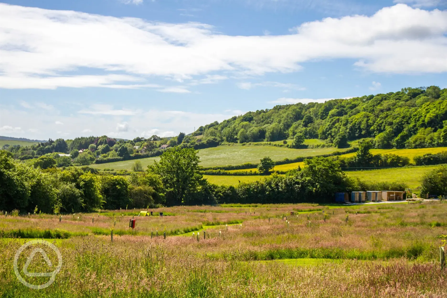 View across the campsite