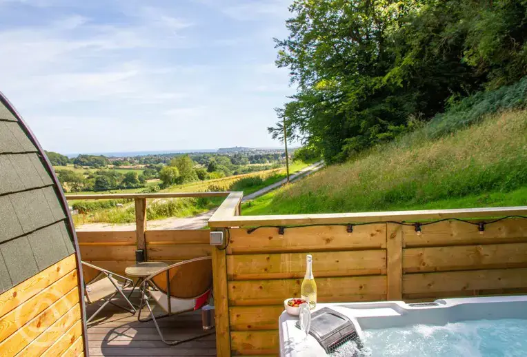 Little lodge glamping pod view