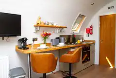 Little lodge glamping pod interior