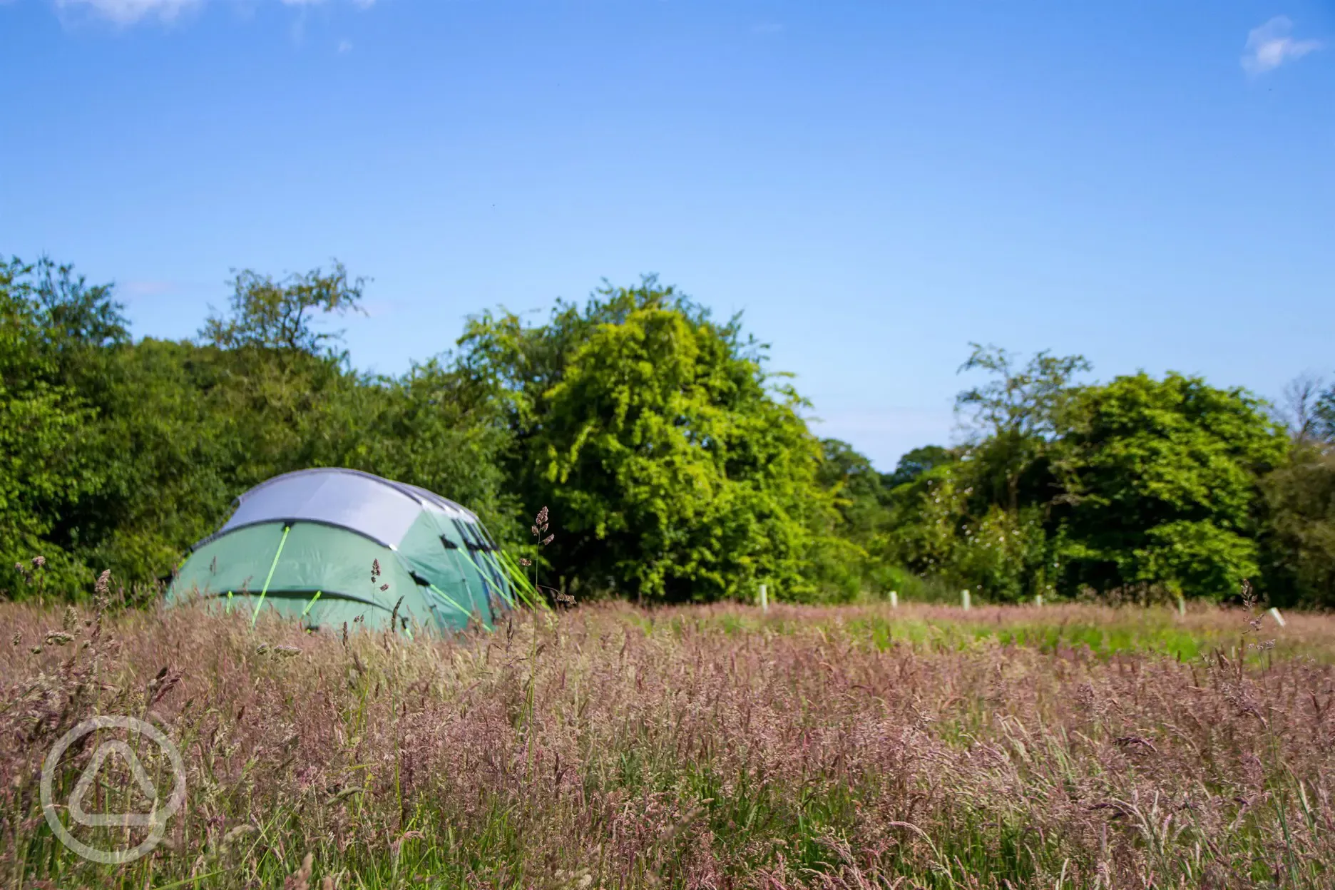 Non electric grass tent pitches