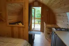 Ensuite glamping pod interior