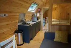 Ensuite glamping pod interior