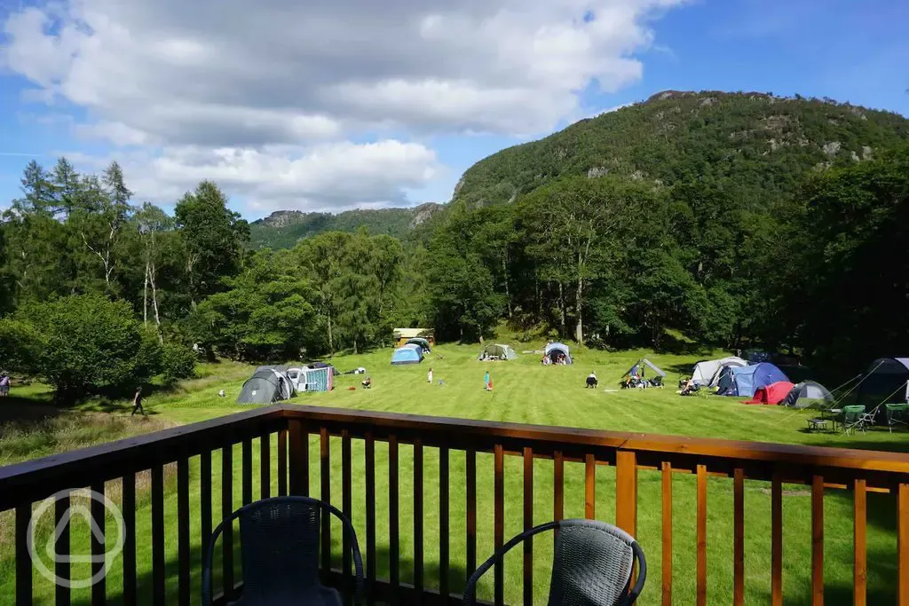 View from the ensuite glamping pods