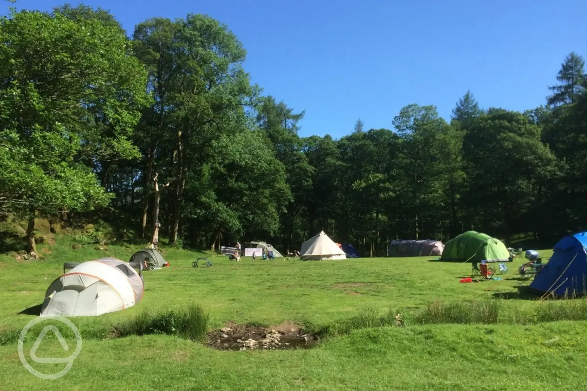 Tents on non electric grass pitches