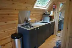 Ensuite glamping pod kitchenette