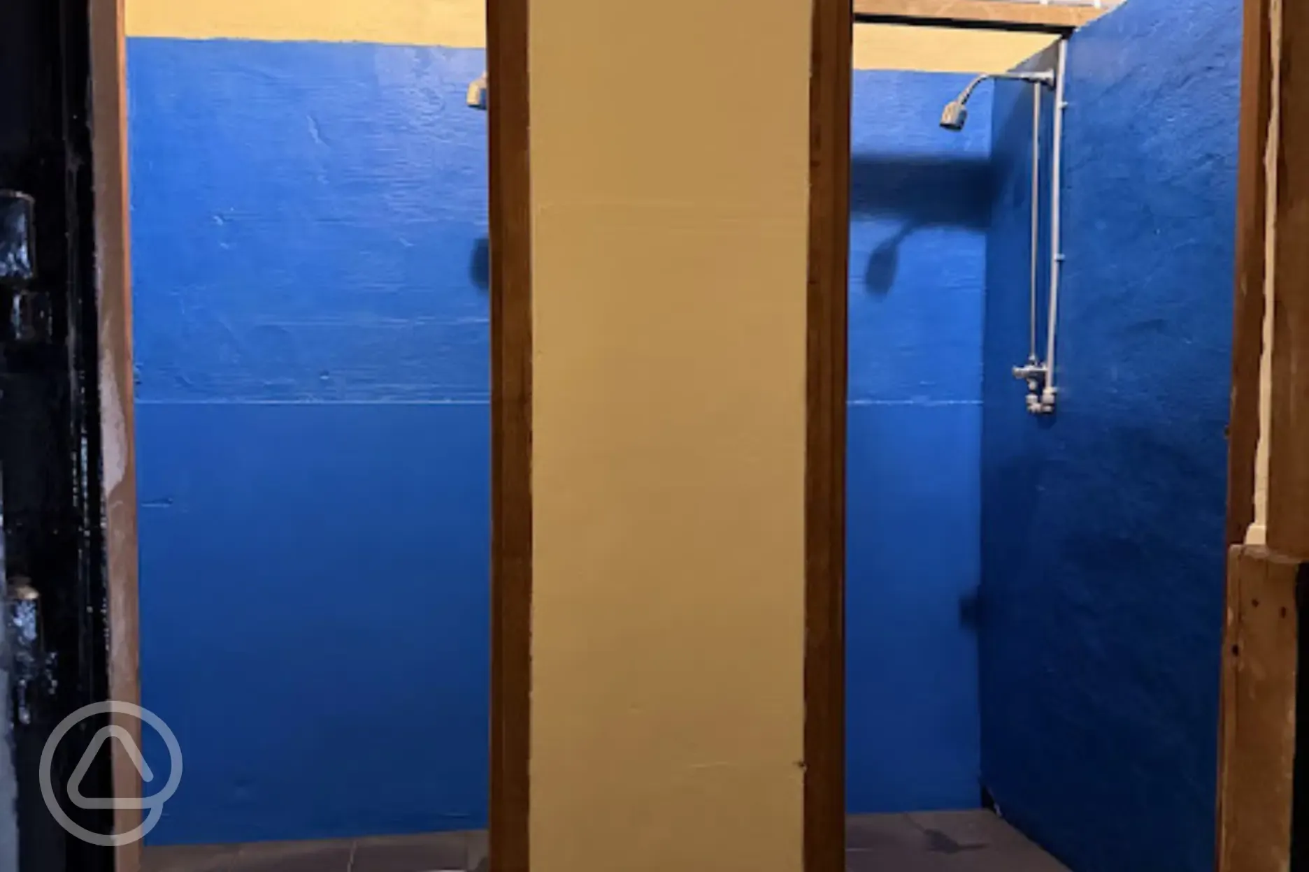 Individual shower cubicles for campers