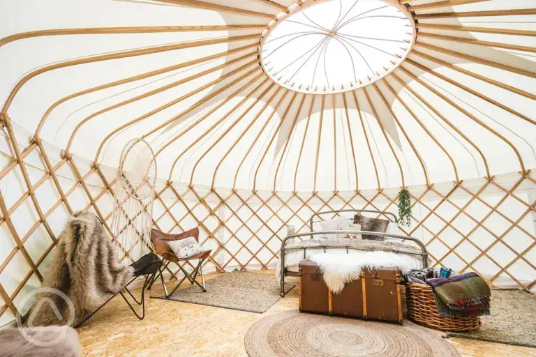 Hedgehog Yurt interior