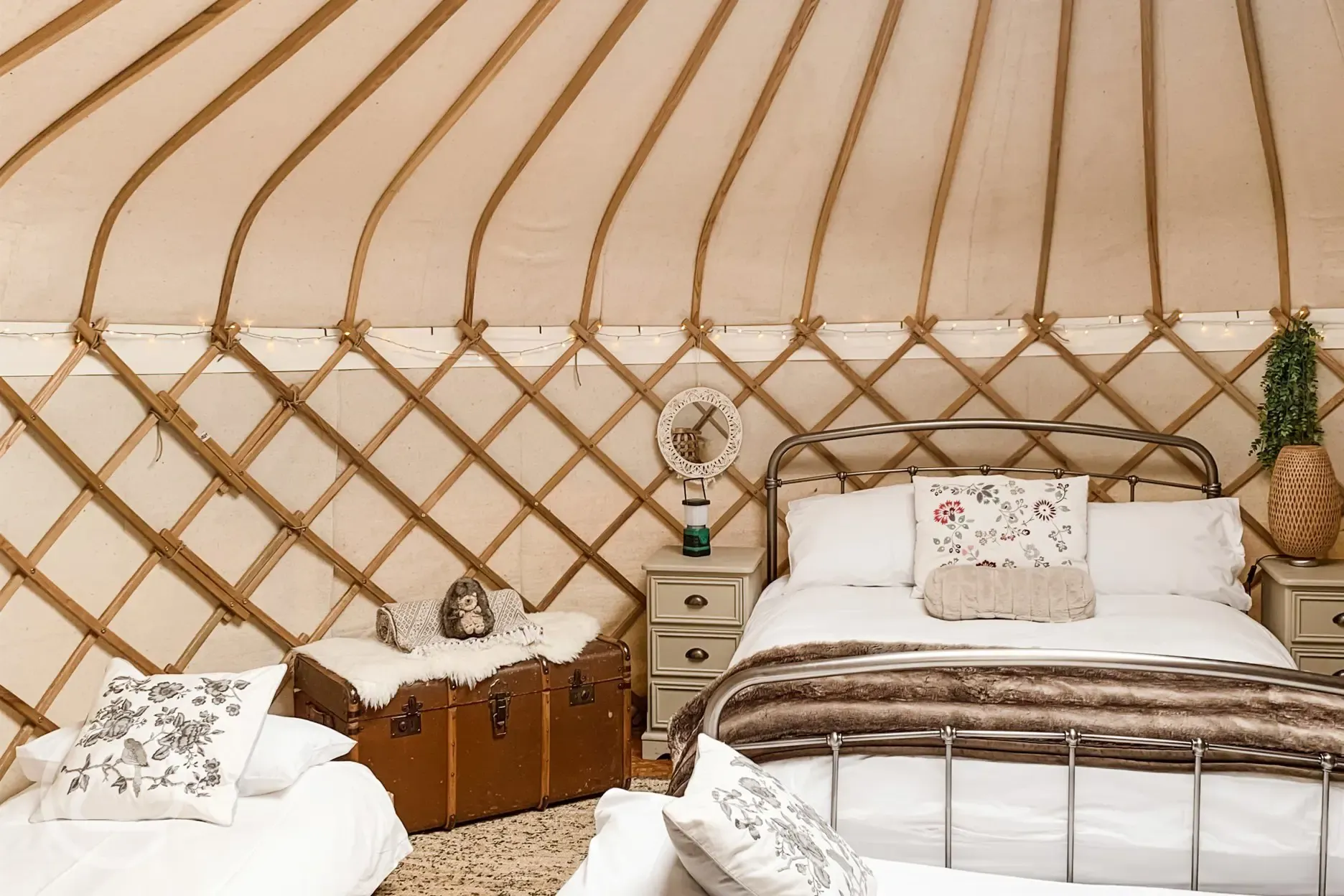 Inside yurts