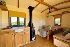 Shepherd's hut (Rosebay) interior