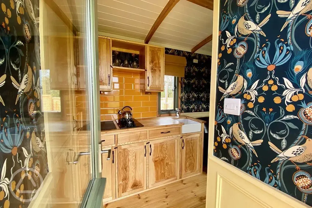 Shepherd's hut (Mabel) interior