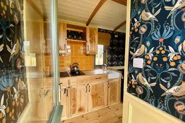 Shepherd's hut (Mabel) interior