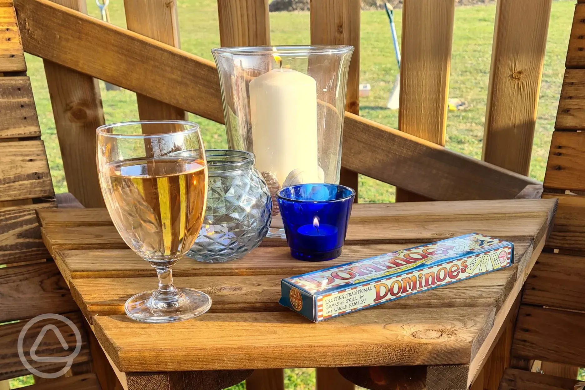 Games and drinks on the veranda