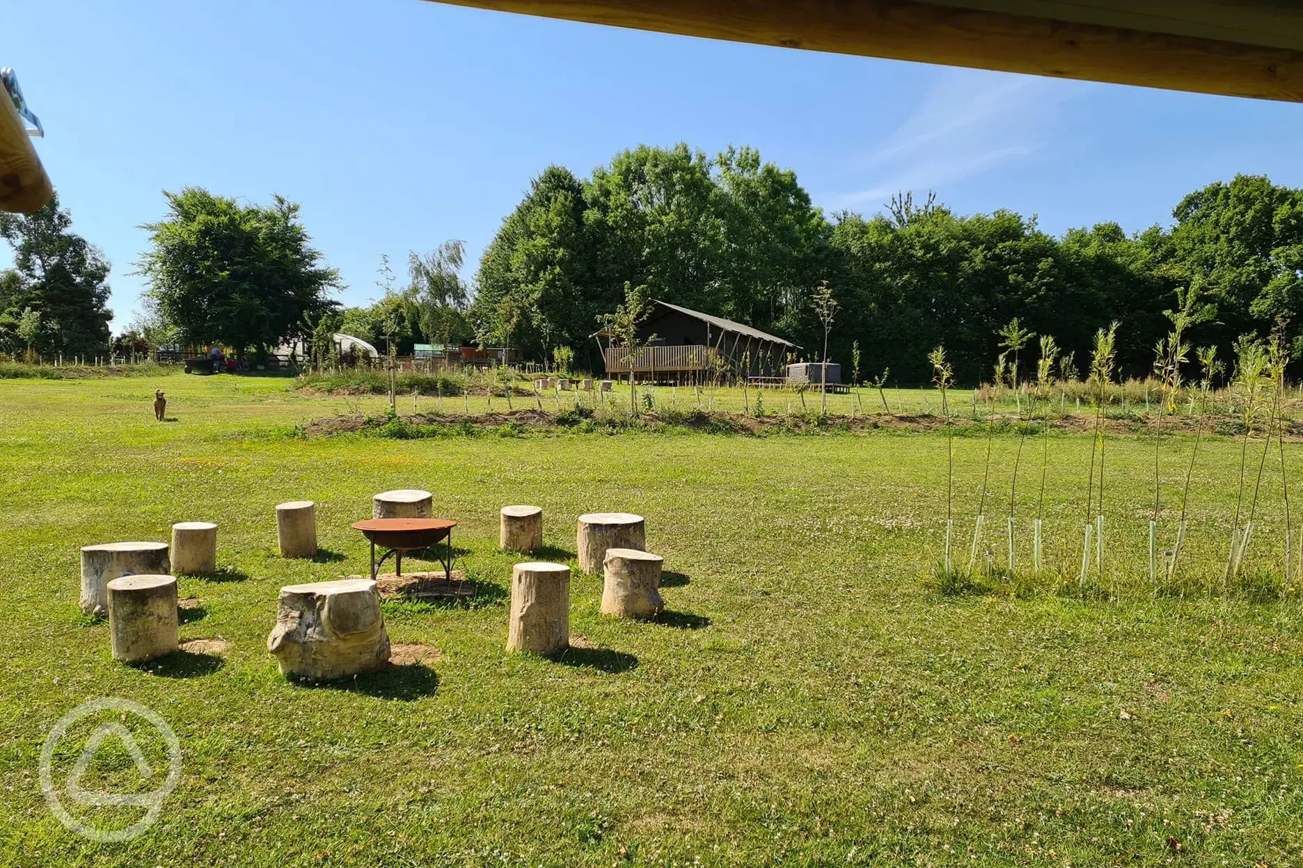 Safari tent fire pit