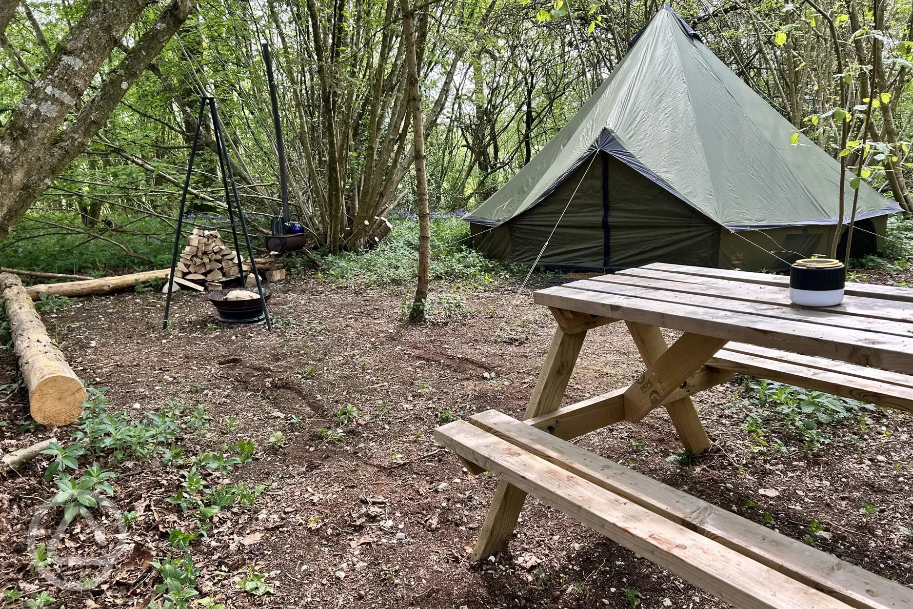 Furnished bell tent 