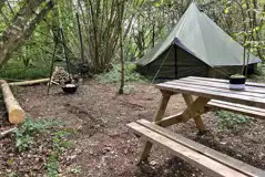Furnished bell tent 
