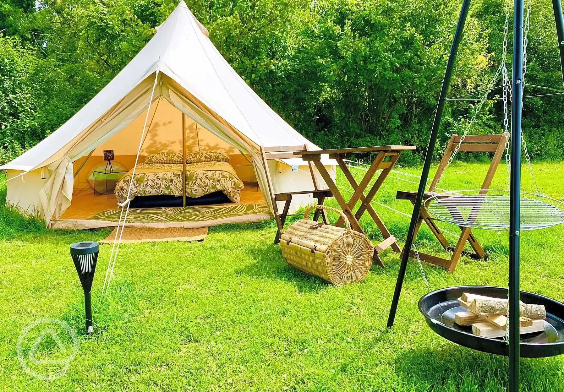 Furnished bell tent