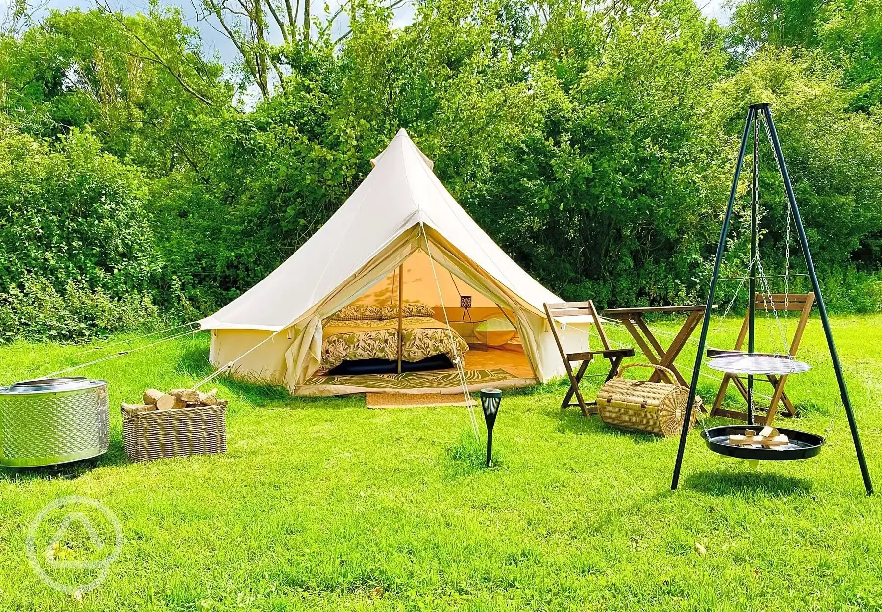 Furnished bell tent