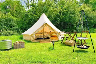 Furnished bell tent