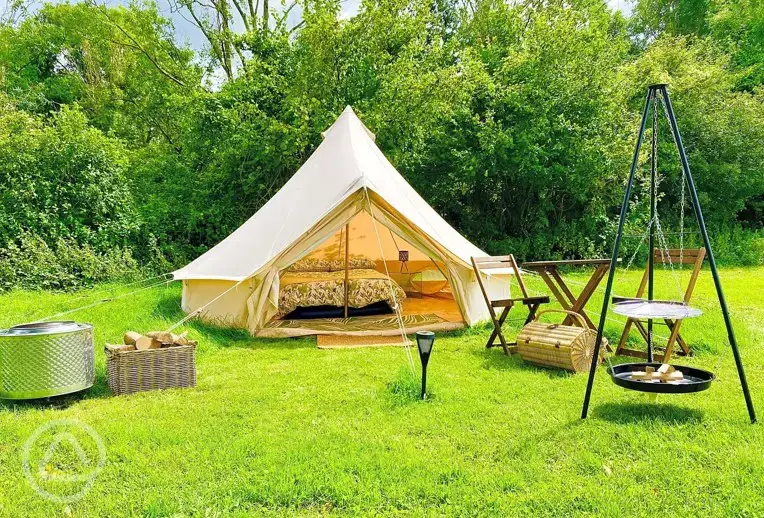 Furnished bell tent