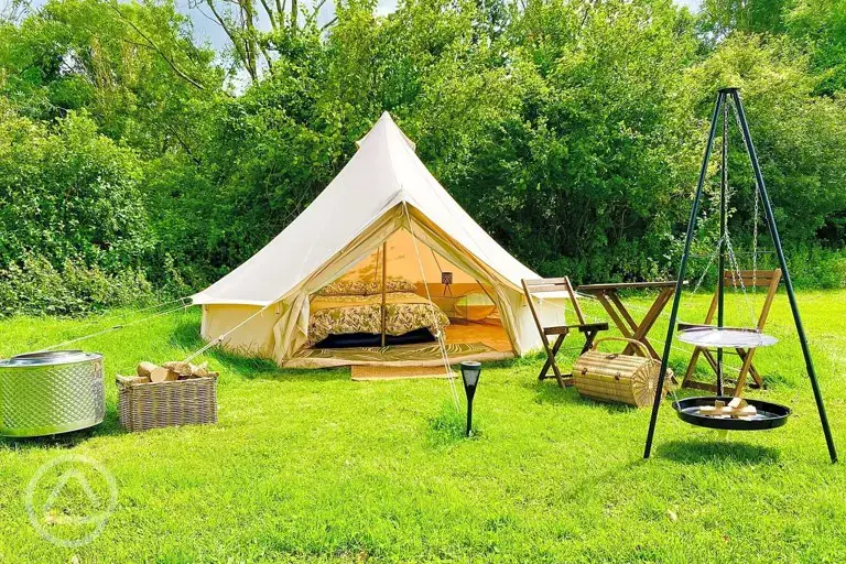 Furnished bell tent
