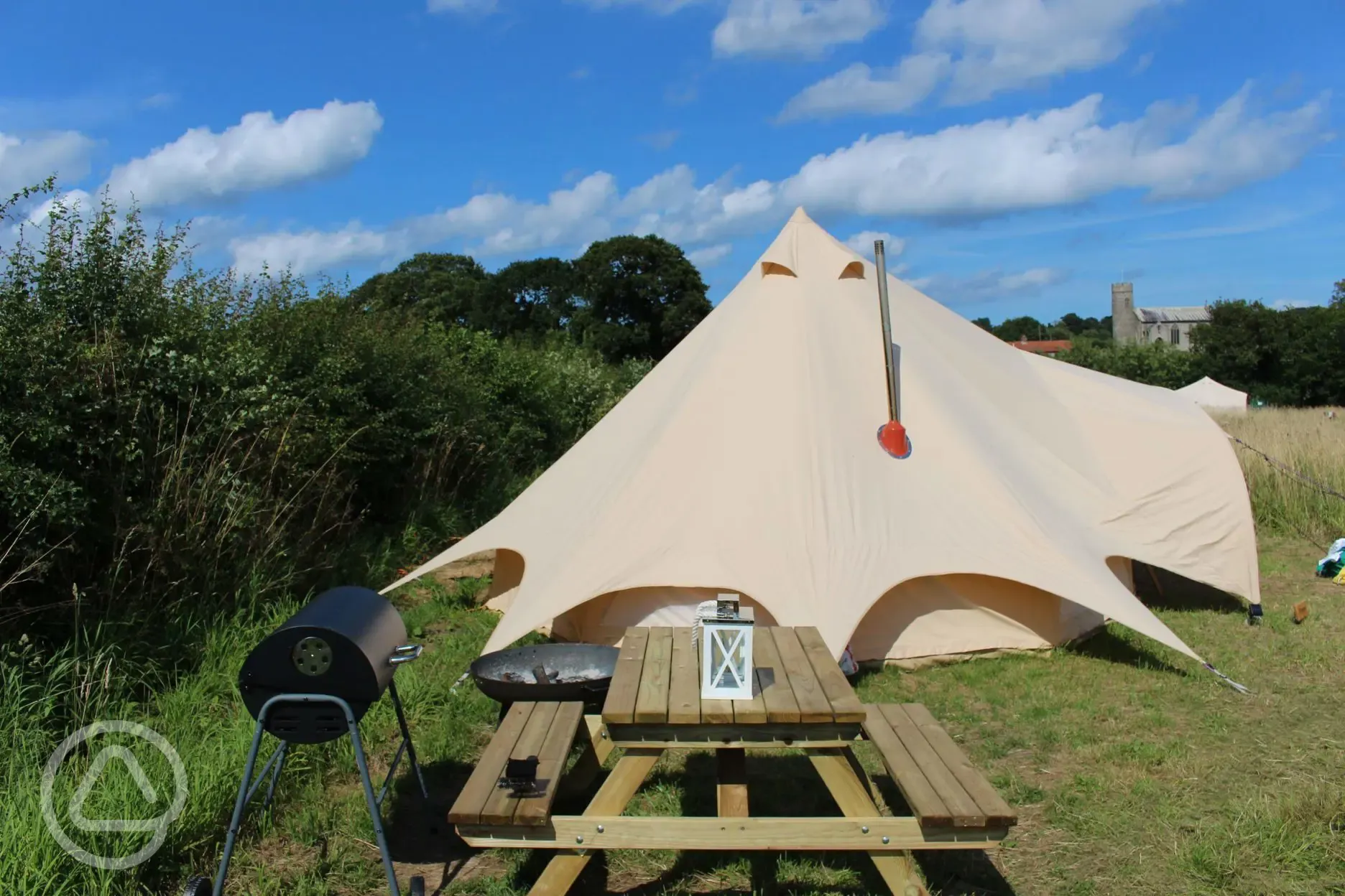 Bell tent picnic table