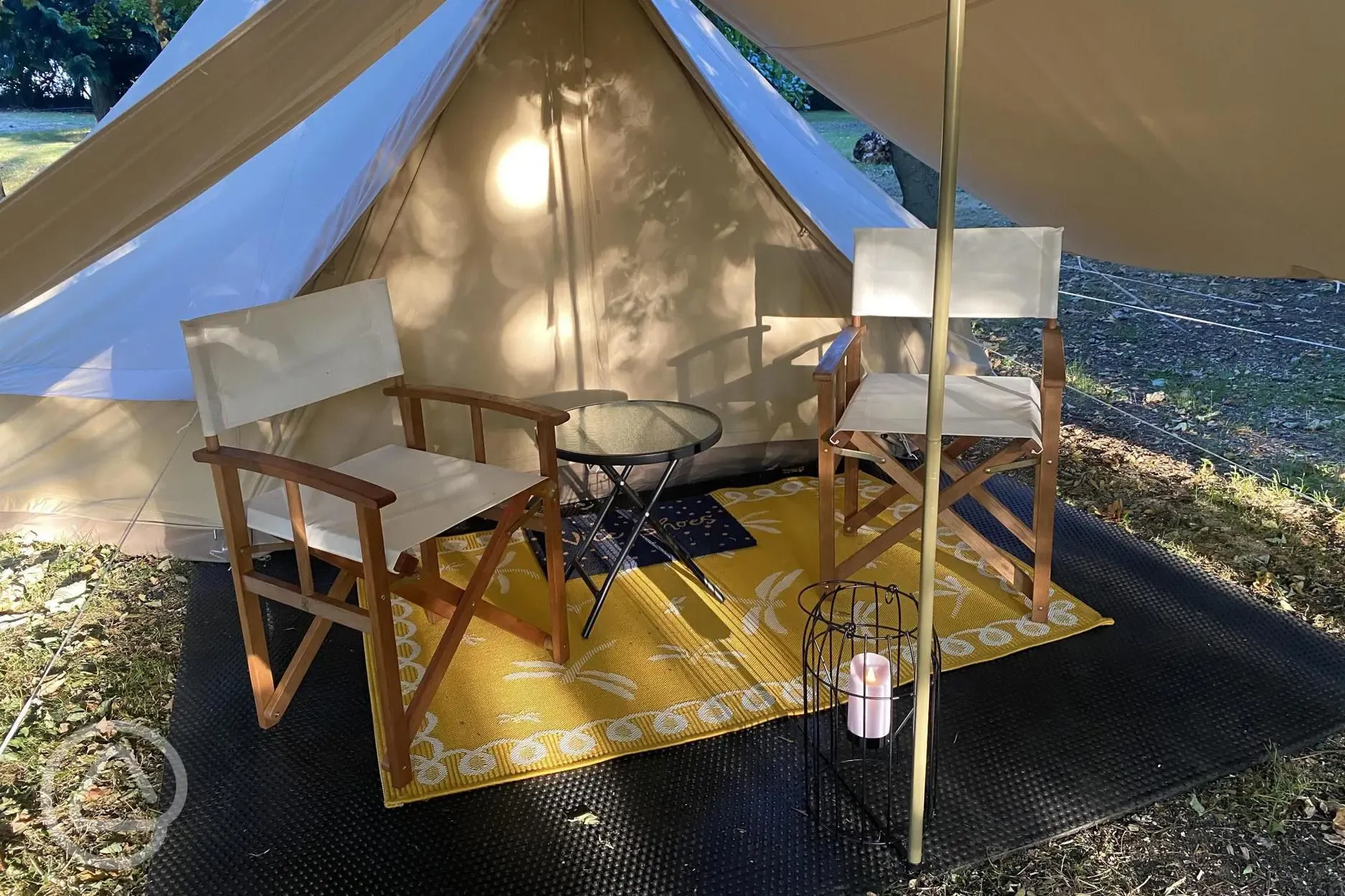 Bell tent outside seating