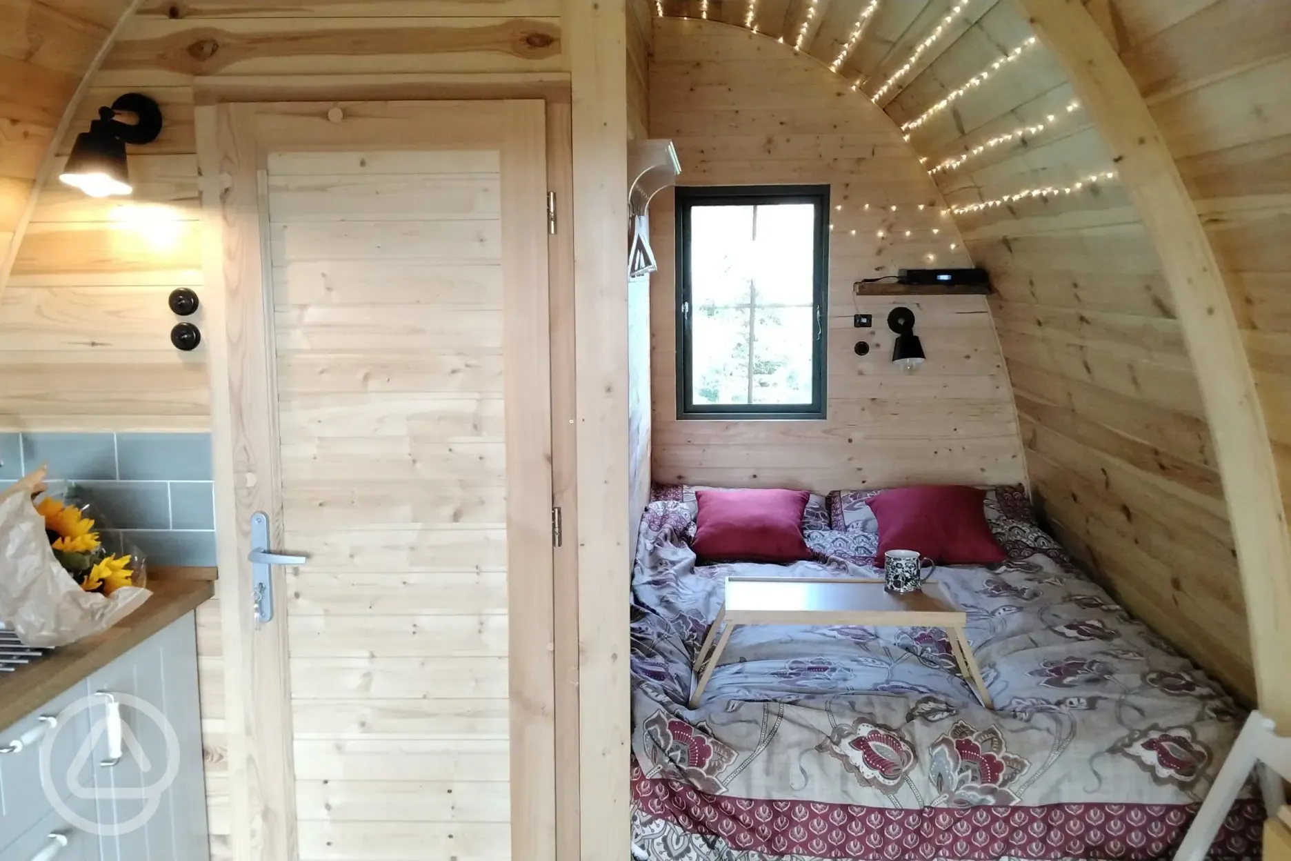 Glamping pod interior