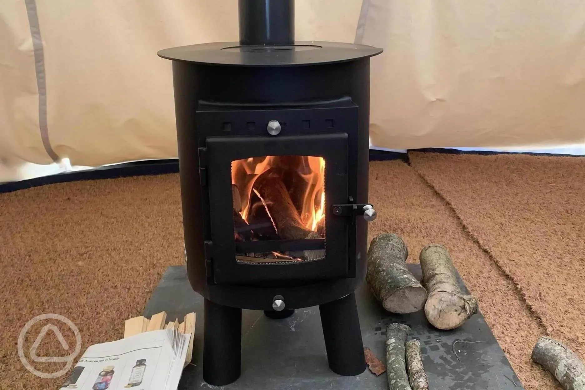 Ty Mynydd tipi log burner