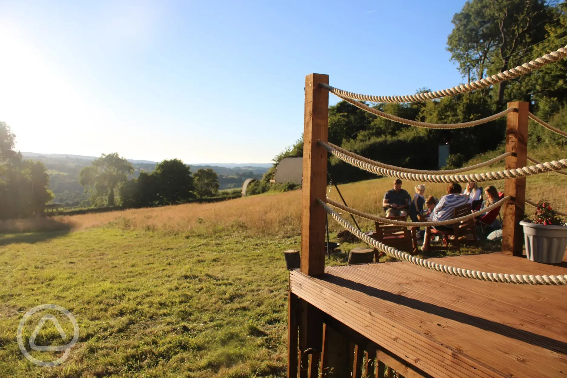 View from glamping pod