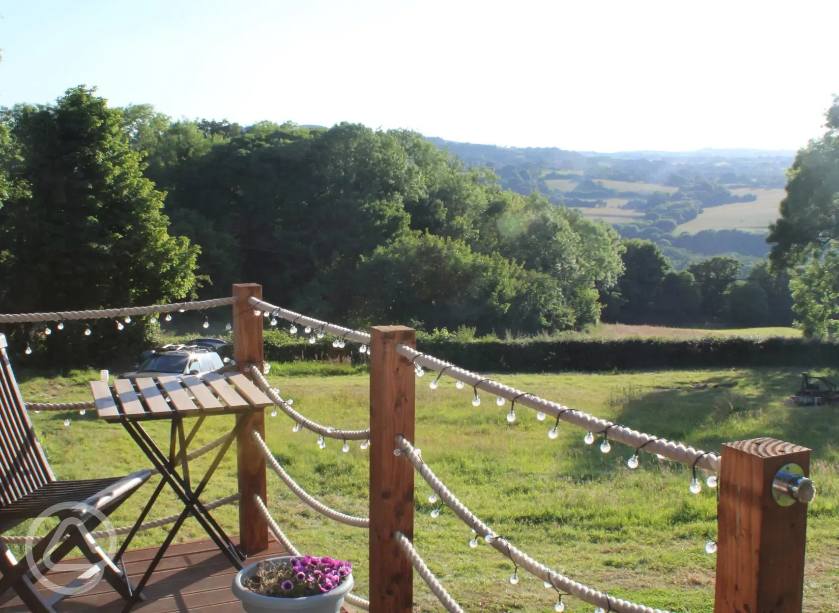 Glamping pod decking