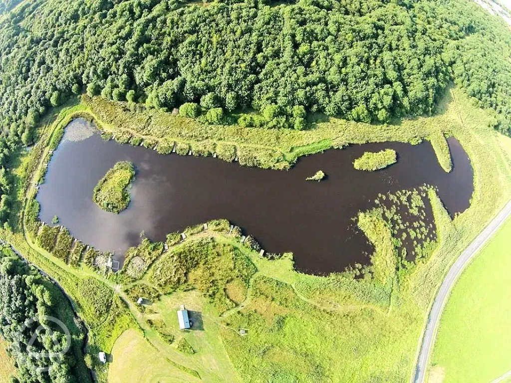 Aerial view of the fishery