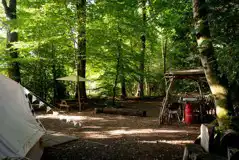 Moroccan bell tent and under cover cooking area