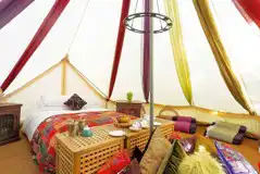 Bedouin bell tent interior