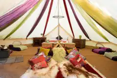 Bedouin bell tent interior