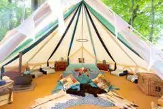 Moroccan bell tent interior