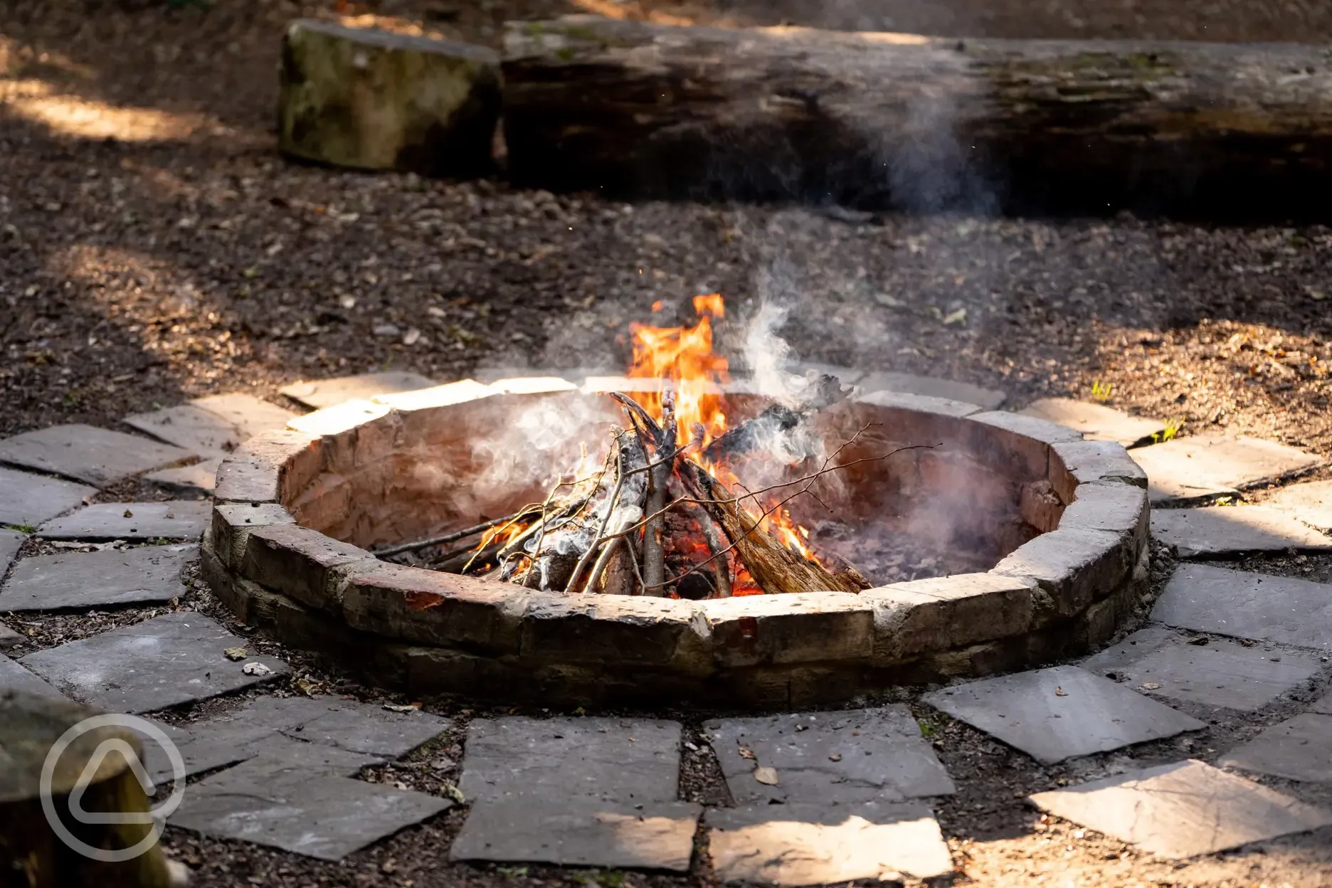 Communal brick built fire pit