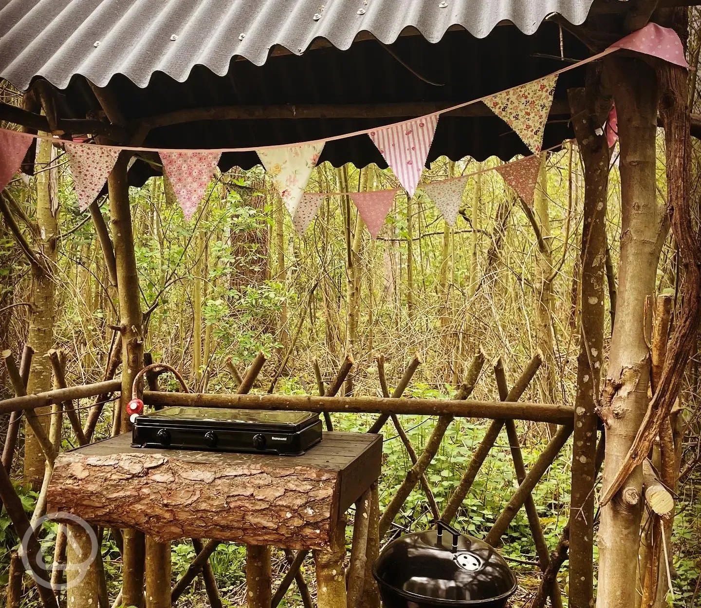 Jungle bell tent outside