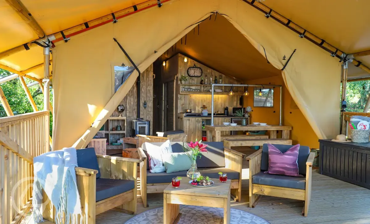 Safari tent interior