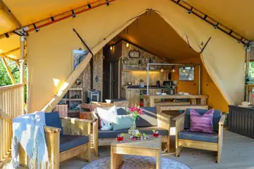 Safari tent interior