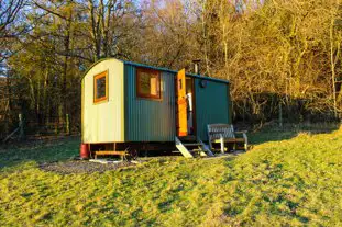 Harmony Huts on the Hill, Newtown, Powys (4.4 miles)