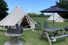 Bell tent outdoor seating Bell tent outdoor seating