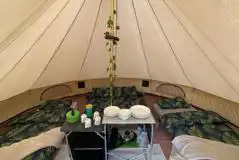 Bell tent interior Bell tent interior