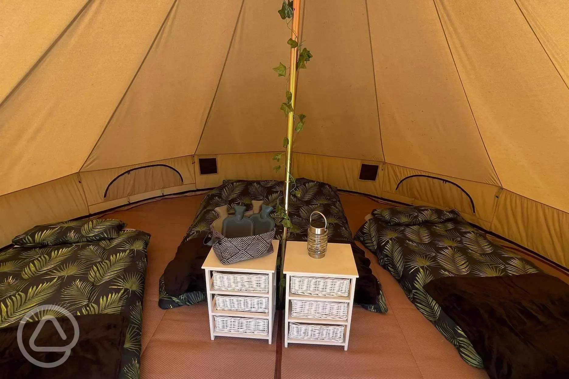 Bell tent interior 