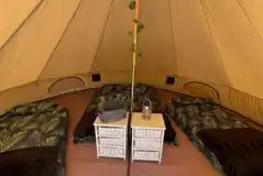 Bell tent interior Bell tent interior