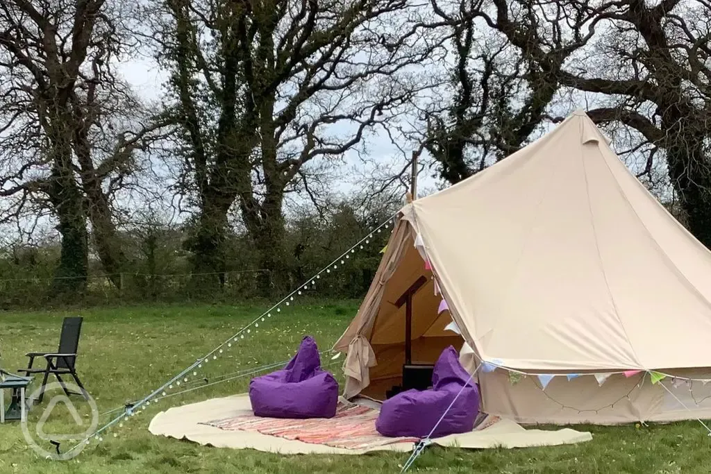Bell tents with bean bags
